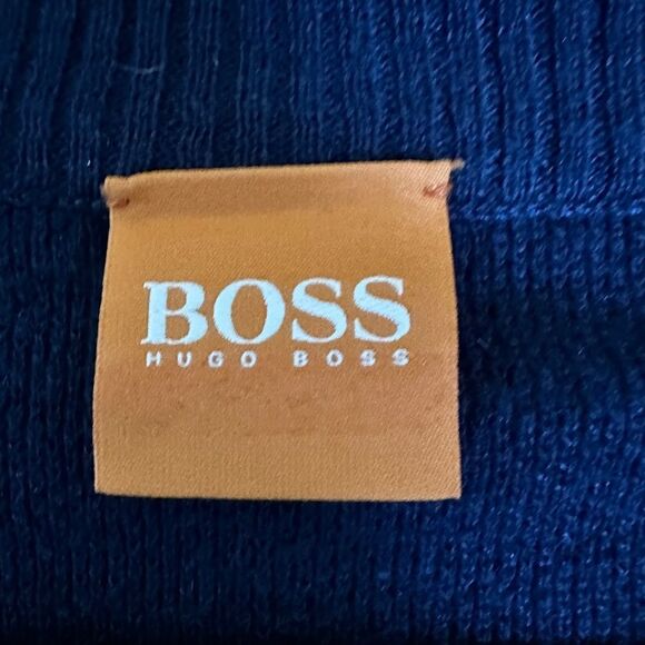 BOSS HUGO Boss Men’s V-neck Lightweight Navy Sweater Small  - Picture 13 of 15